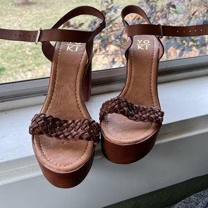Wood platform heels